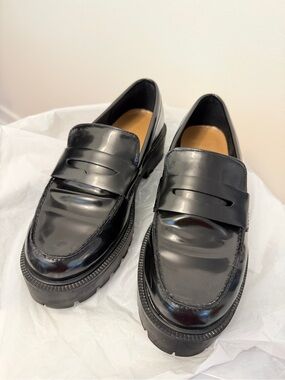 H&M chunky platform black loafer | size 37